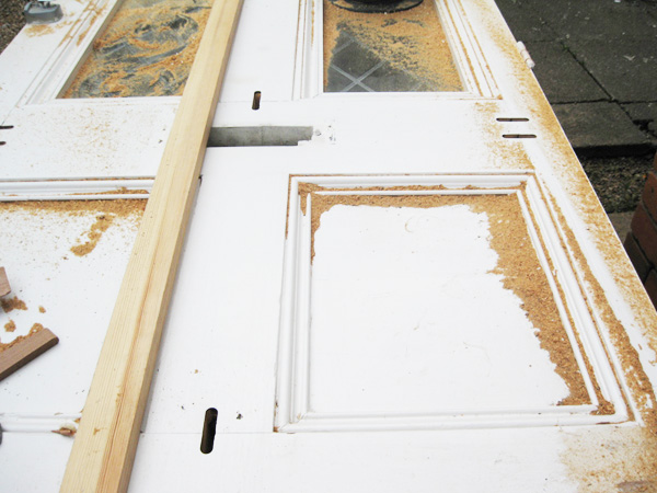 Door being repaired