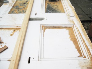 Door being repaired