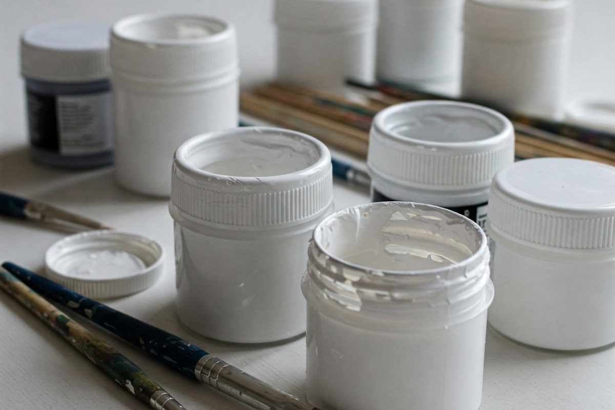 selection of paints for household jobs