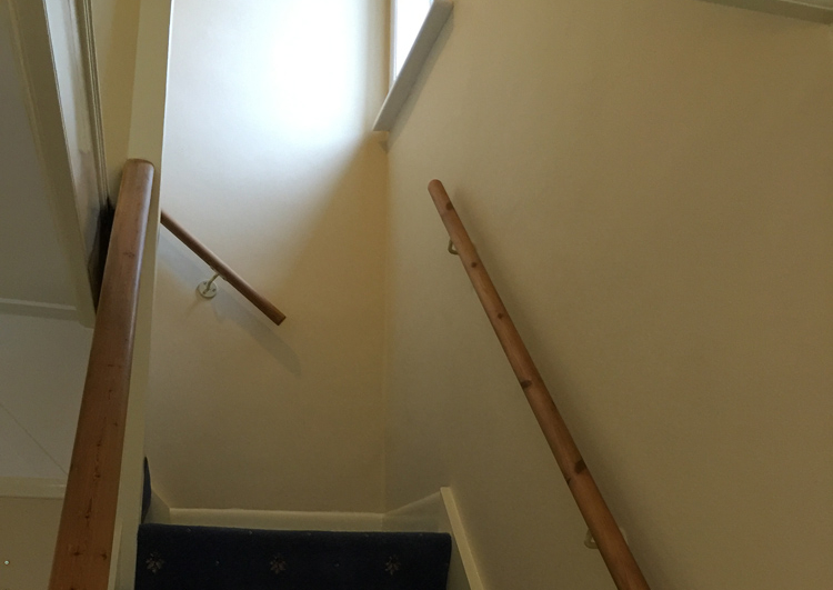 painting in the staircase