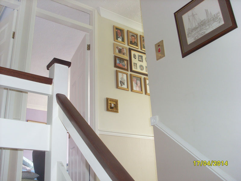 painted stairwell and landing in southampton