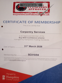 carpentry services certificate