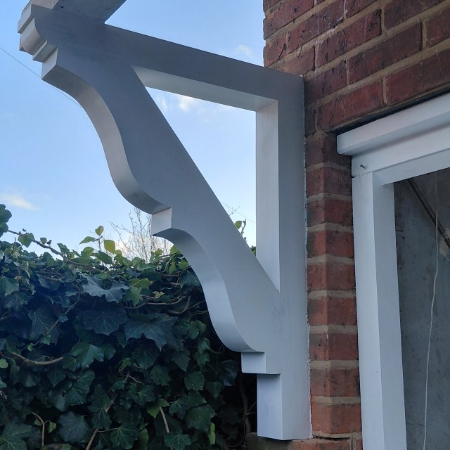 replacement wall braket made in accoya timber